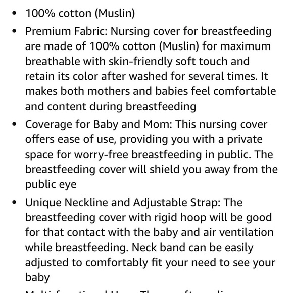 New in Sealed Package Black Nursing Cover - Picture 2 of 2